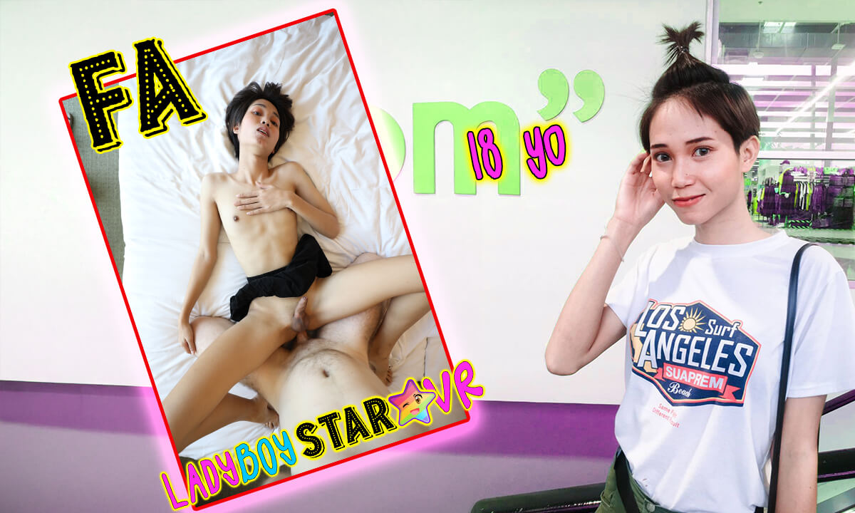 Skinny Student Ladyboy Loves Of White Dick